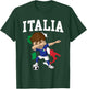 Italia Soccer Boy Italian Italy Flag Map Sports Team Coach T-Shirt - T-Shirt | Forest