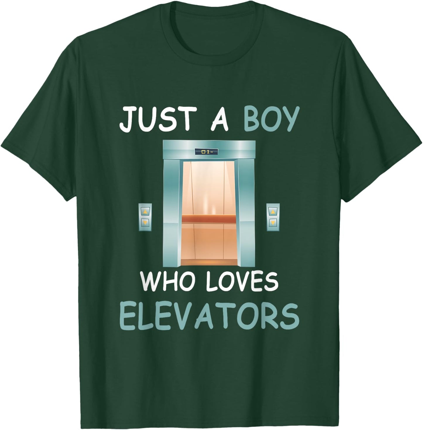 Elevator Just a Boy Who Loves Elevators Funny Quote T-Shirt - T-Shirt | Forest