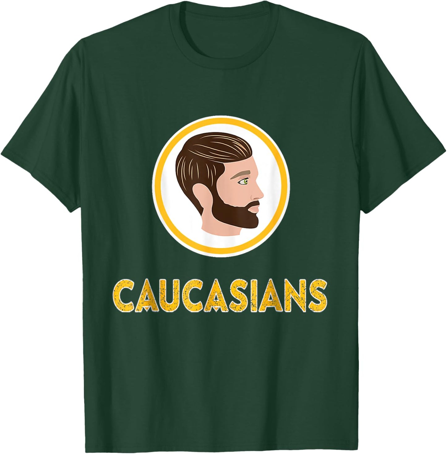 Caucasians Funny Vintage Caucasians Pride T-Shirt - T-Shirt | Forest
