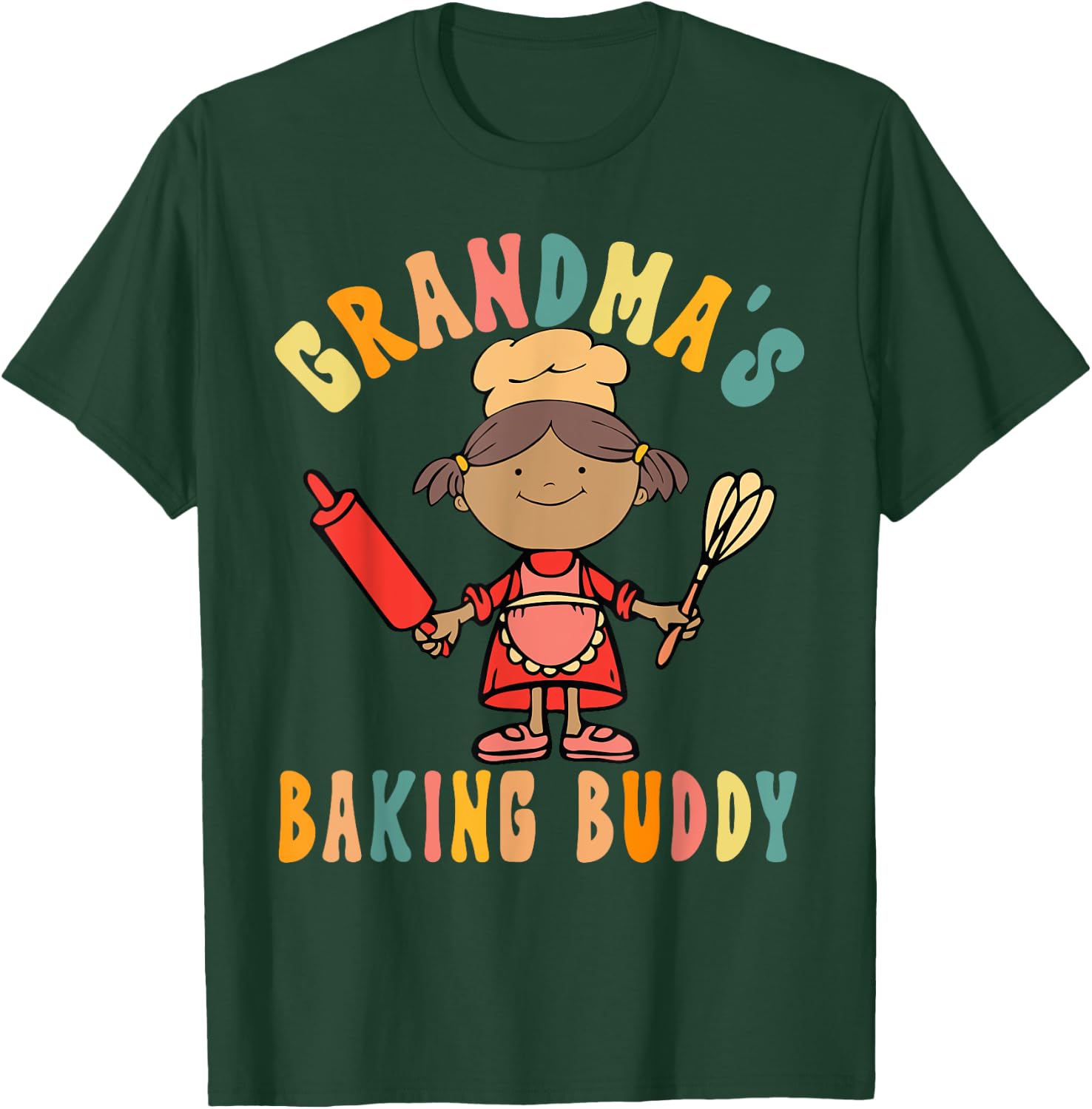 Groovy Grandma's Baking Buddy For Kids Girl T-Shirt - T-Shirt | Forest