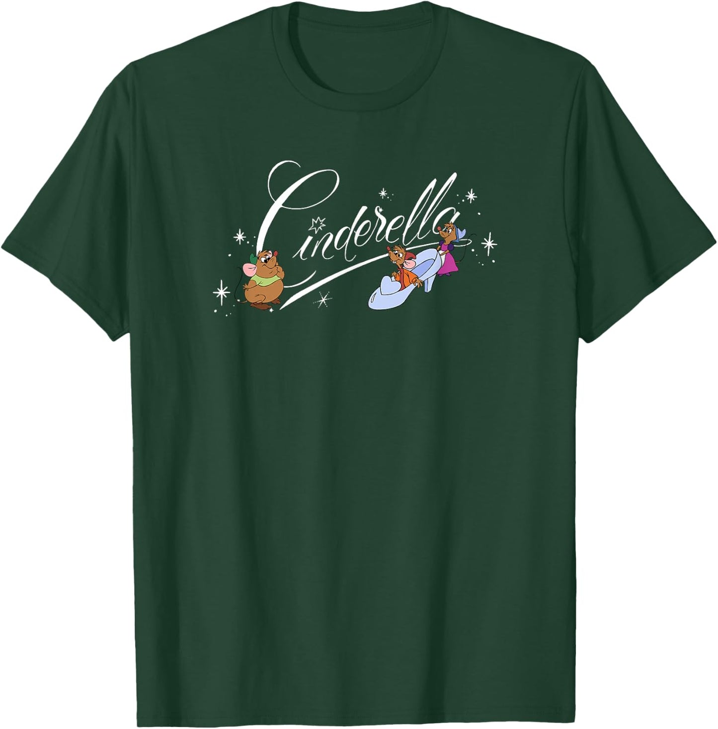 Disney Cinderella Mice Glass Slipper Logo T-Shirt - T-Shirt | Forest