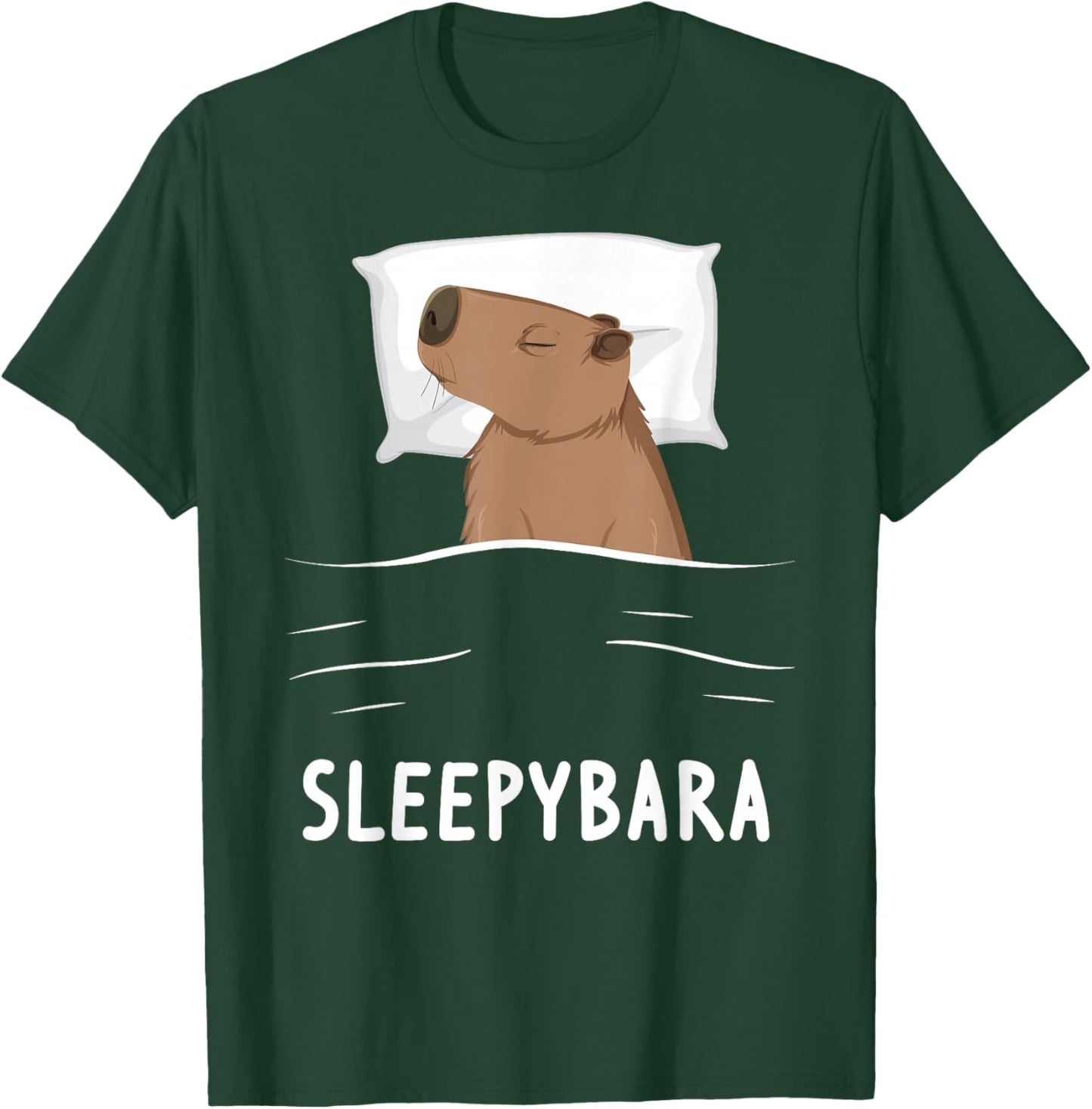 Capybara Sleepybara Sleep Capybara T-Shirt - T-Shirt | Forest