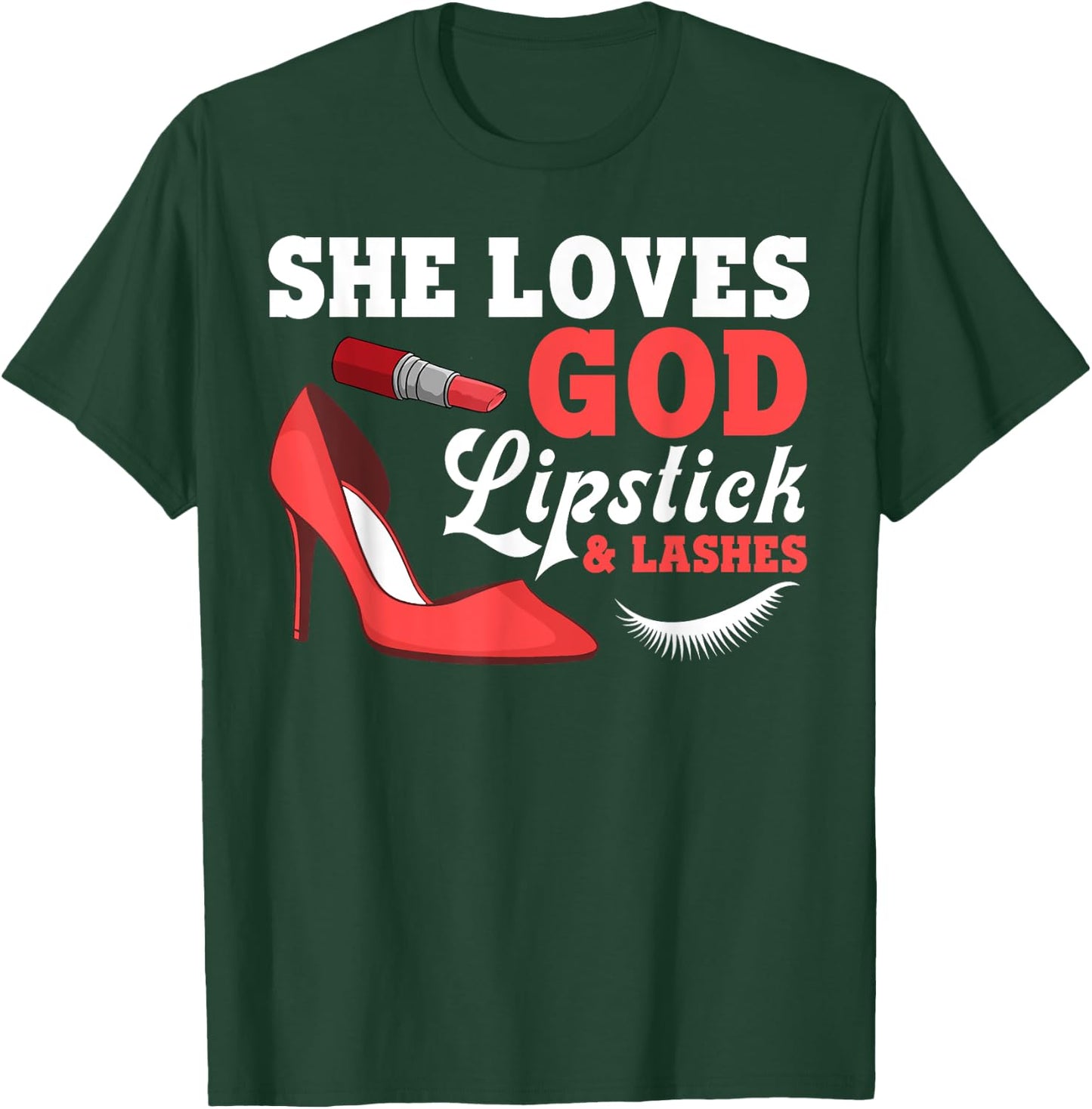 Funny Lipstick Art Girls Lipstick Makeup Artist T-Shirt - T-Shirt | Forest