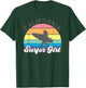Surfer Girl California Surfing Surf Beach Women Cute Summer T-Shirt - T-Shirt | Forest