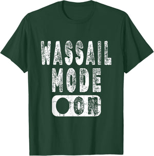 Wassail Mode On - Fun Christmas Holiday Apple Cider T-Shirt - T-Shirt | Forest