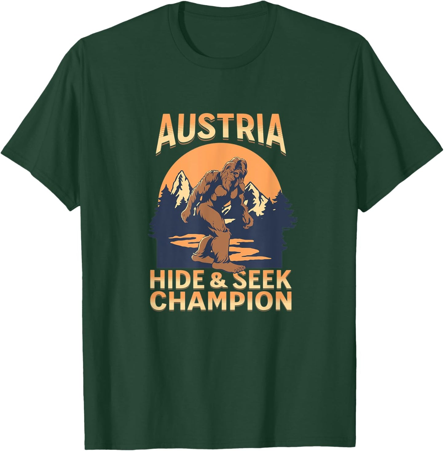 Austria Bigfoot Country Sunset Champ T-Shirt - T-Shirt | Forest