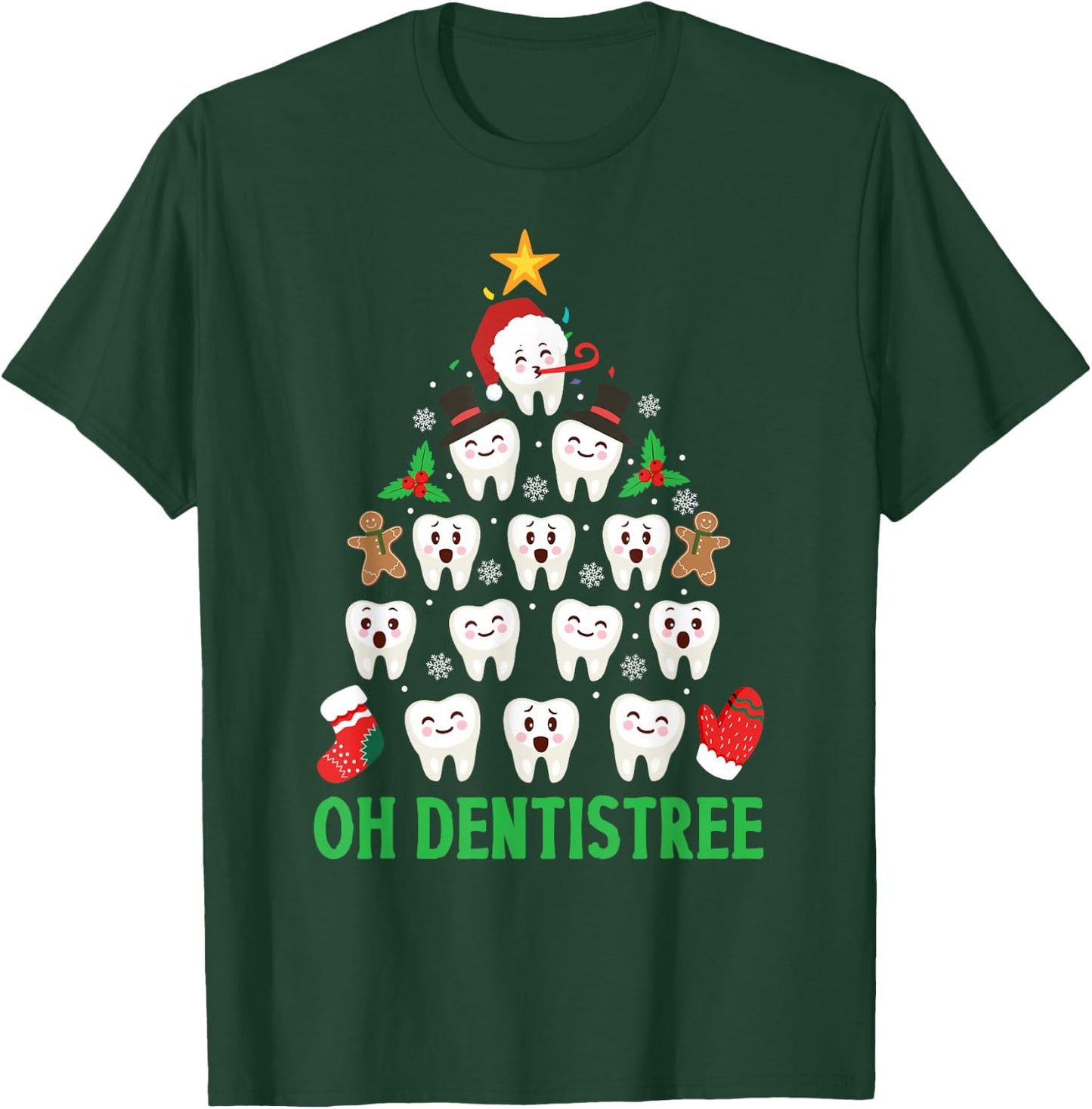 Christmas Dentist Shirt Oh Dentistree Funny Xmas Dental T-Shirt - T-Shirt | Forest