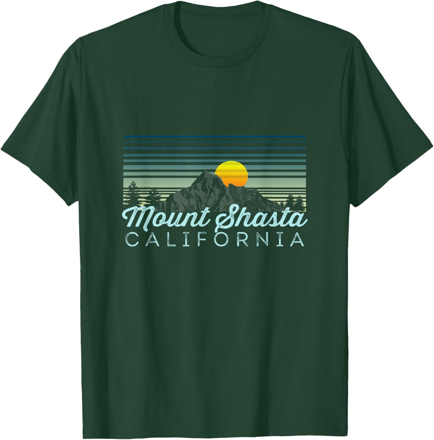 Mount Shasta Retro Clothes & Gear - Mount Shasta Souvenir T-Shirt - T-Shirt | Forest