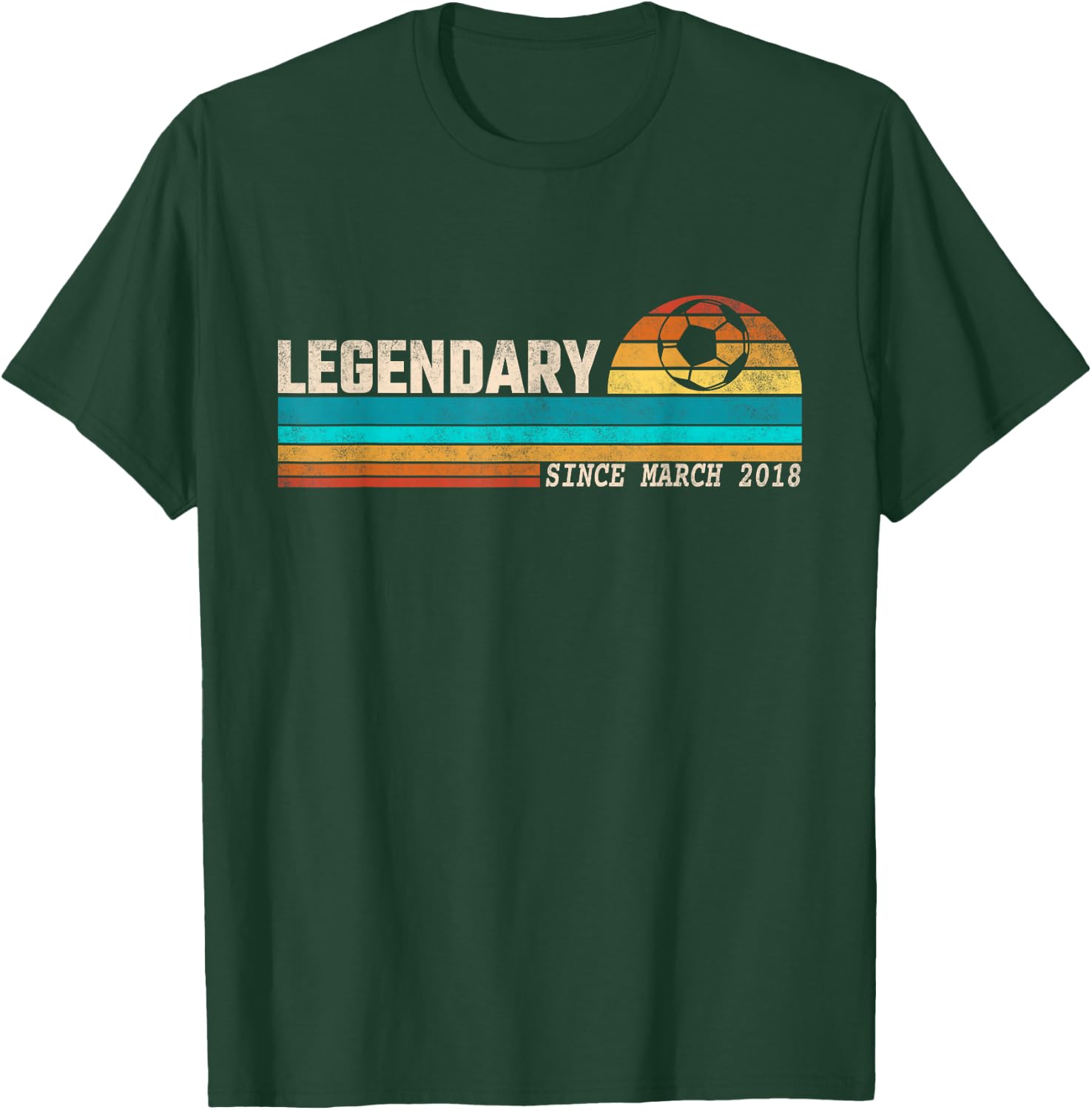 Soccer Player Legend Since March 2018 Birthday T-Shirt - T-Shirt | Forest