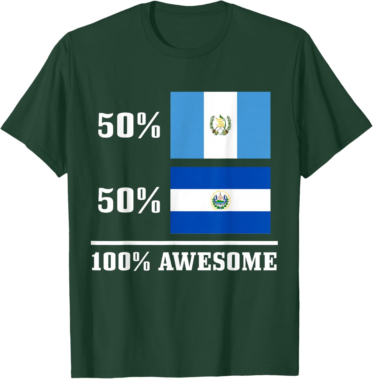 Guatemala El Salvador Salvadorian Guatemalan Flag Pride T-Shirt - T-Shirt | Forest