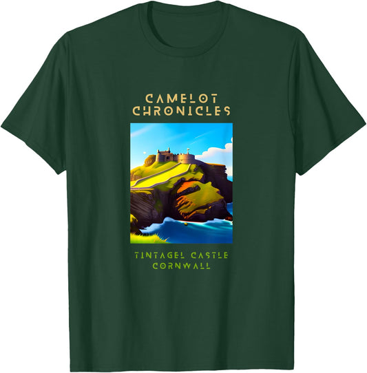 Camelot Chronicles: Tintagel Castle, Cornwall - King Arthur T-Shirt - T-Shirt | Forest