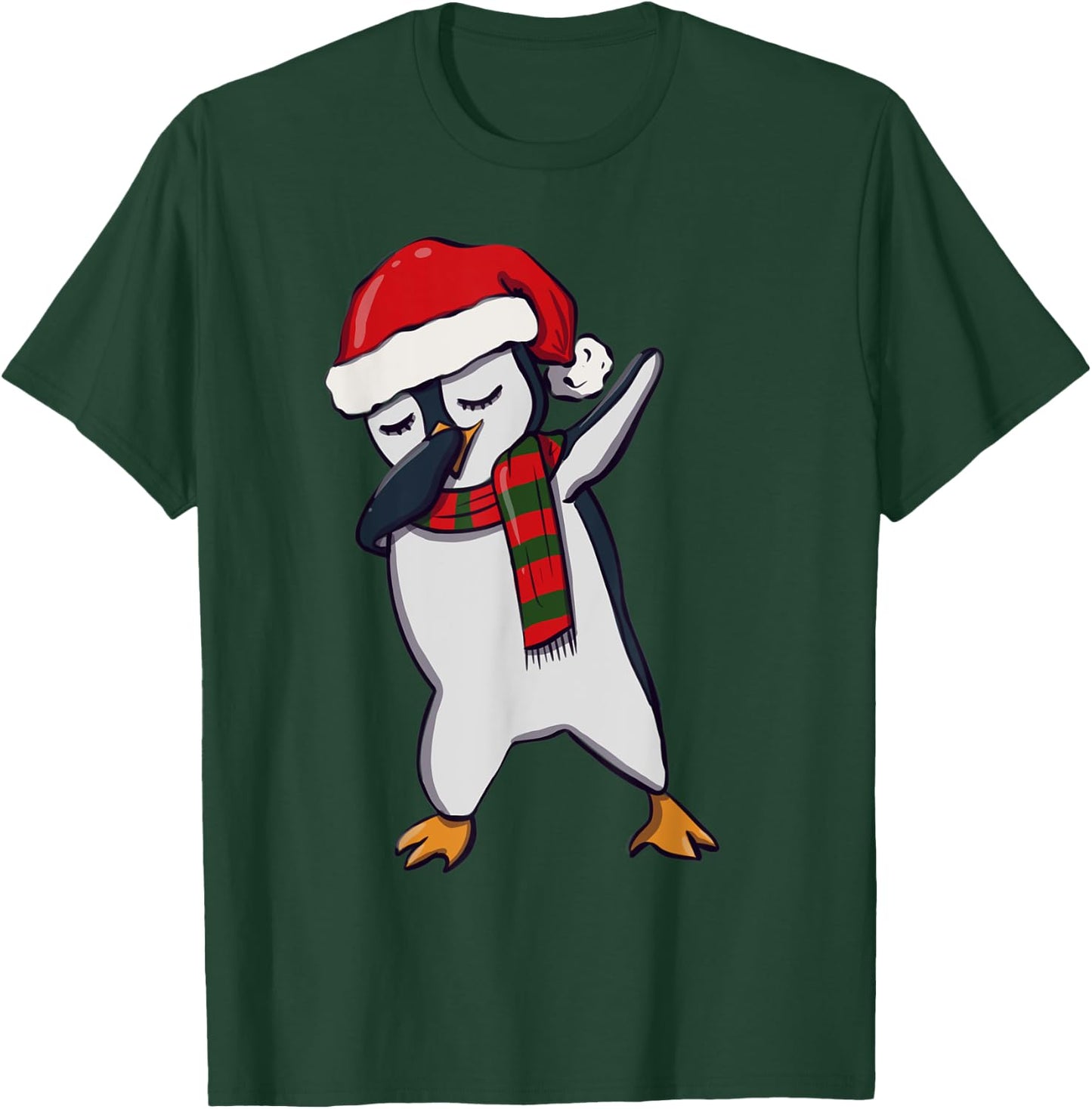 Kids Dabbing Dab Penguin Man Xmas Girls Boys Christmas T-Shirt - T-Shirt | Forest
