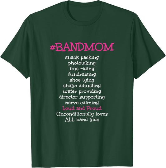 Band Mom Marching Band Mother Mother's Day T-Shirt - T-Shirt | Forest
