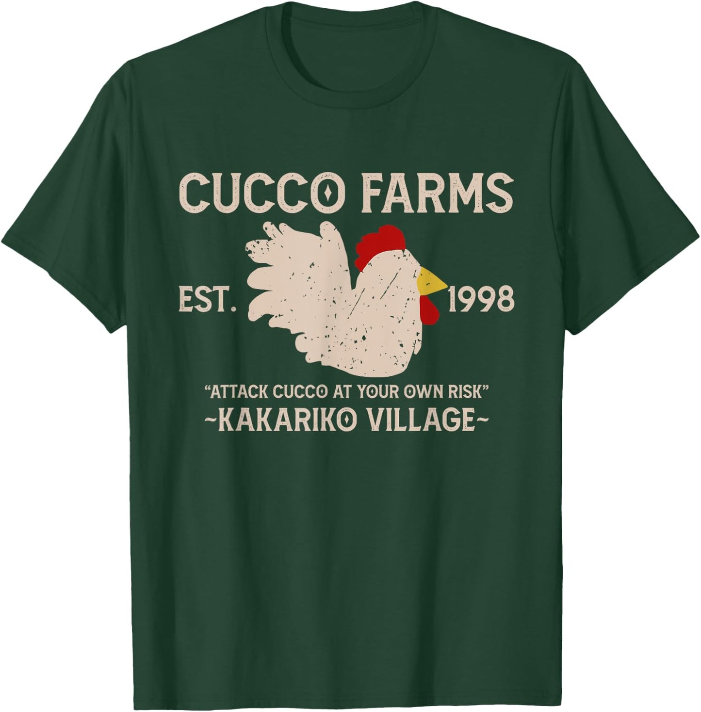 Cucco Farms Attack Cucco At Your Own Risk T-Shirt - T-Shirt | Forest