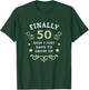 Finally 50 Now i just have to grow up Vintage 50th Birthday T-Shirt - T-Shirt | Forest