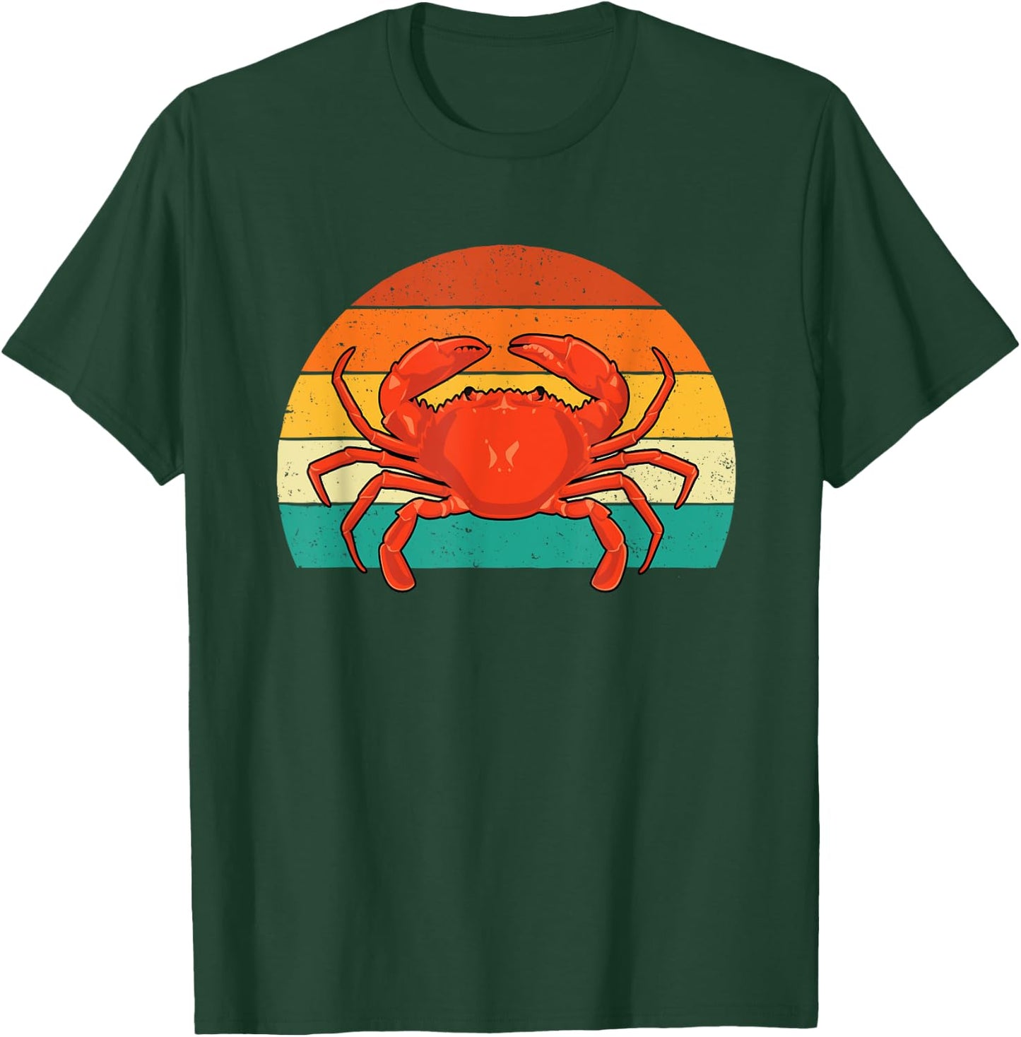 Retro Vintage Crab - Crabber Crabbing Animal Beach Lover Women Kids T-Shirt - T-Shirt | Forest