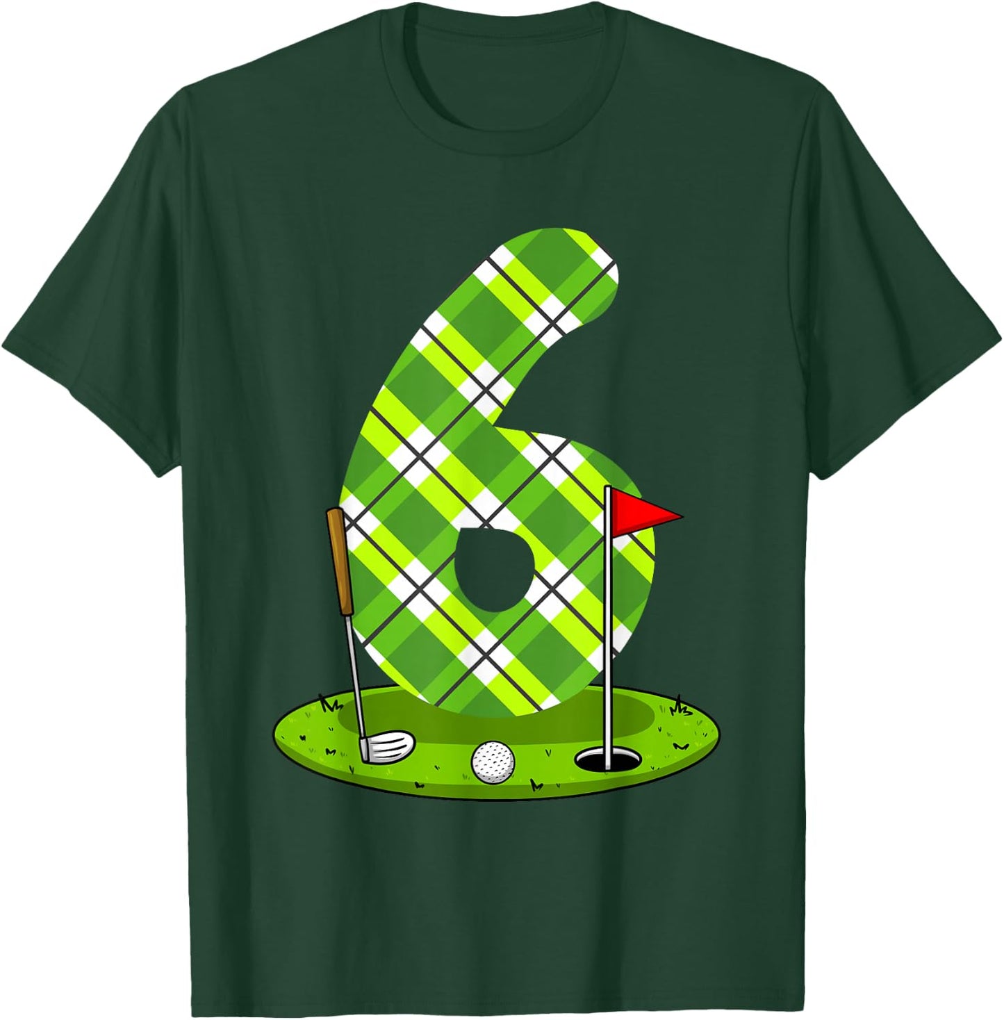 Golf Birthday Shirt For Kids 6th Birthday Party Golfer T-Shirt - T-Shirt | Forest