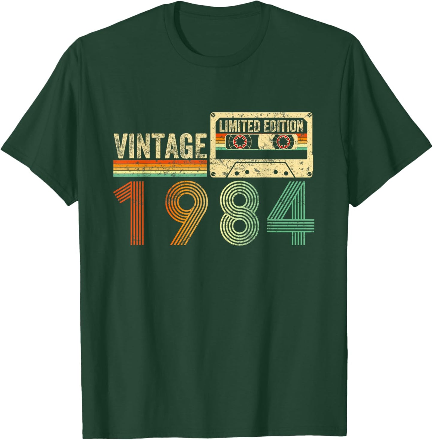 40 Year Old Gifts Vintage 1984 40th Birthday Cassette Tape T-Shirt - T-Shirt | Forest