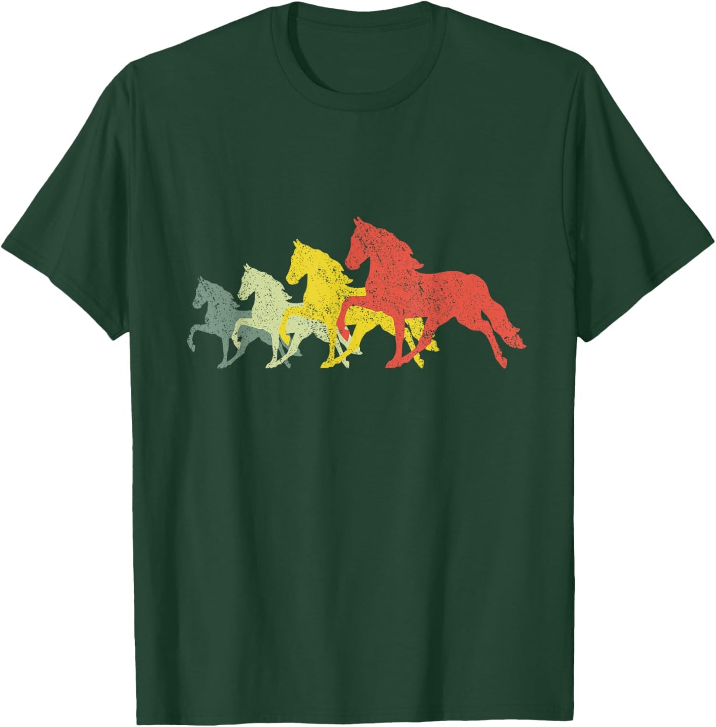 Horse Mom & Dad Silhouette - Horse Vintage Tennessee Walker T-Shirt - T-Shirt | Forest