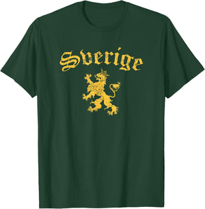 Sverige Sweden Lion Symbol Swedish Pride T-Shirt - T-Shirt | Forest