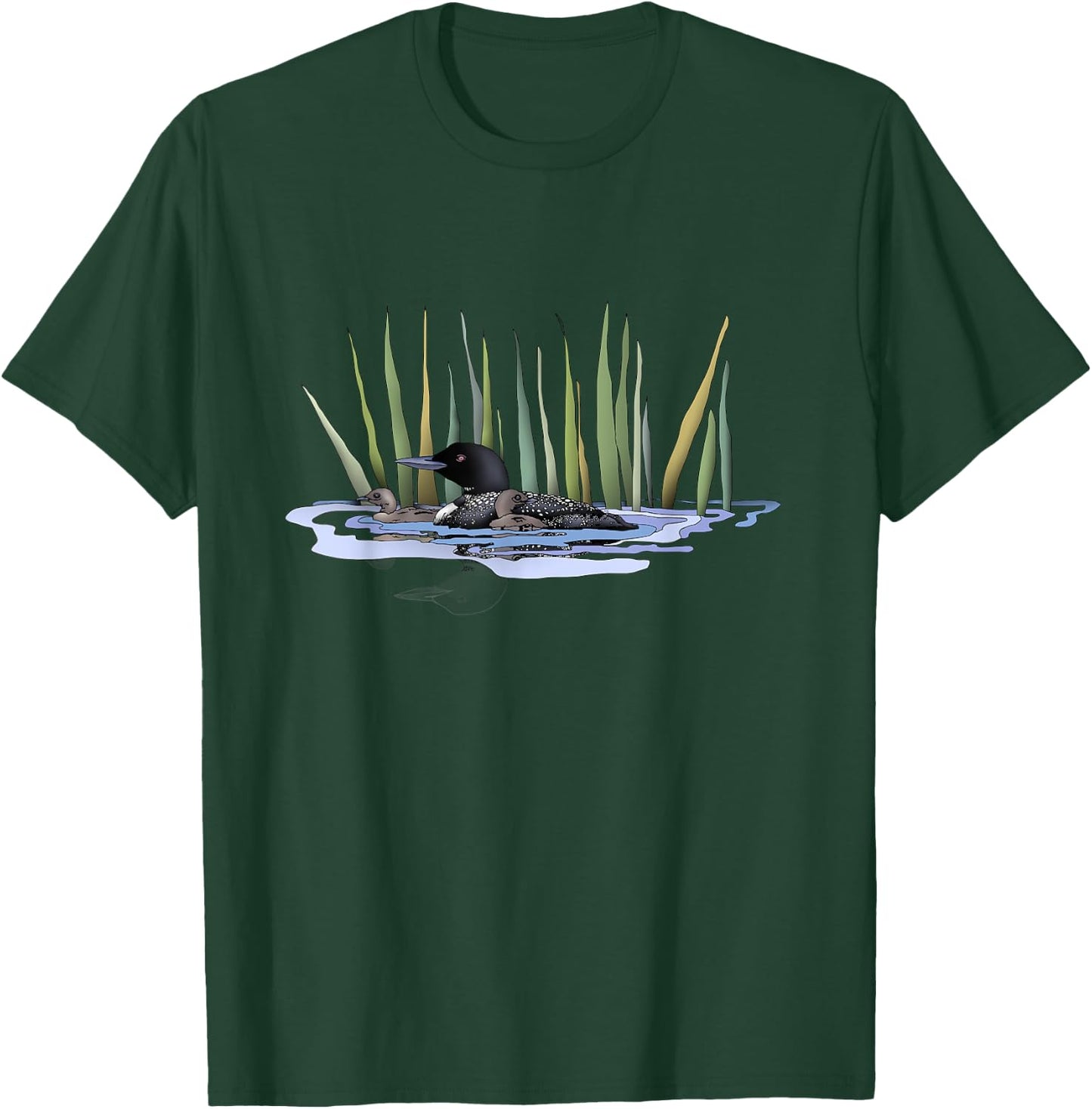 Three Happy Loons T-Shirt - T-Shirt | Forest