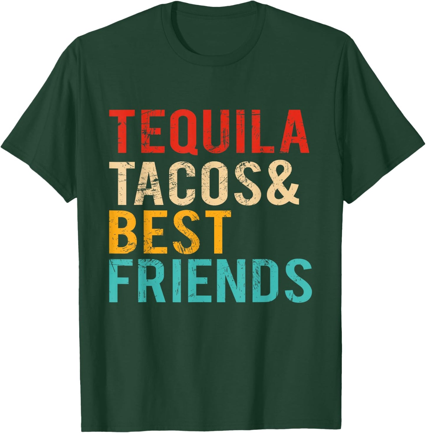 Cinco De Mayo Tequila Tacos Best Friends Drinking Men Women T-Shirt - T-Shirt | Forest