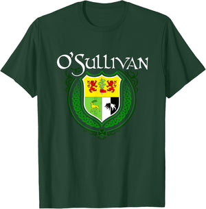 O'Sullivan Surname Irish Clan Tartan Badge Ireland T-Shirt - T-Shirt | Forest