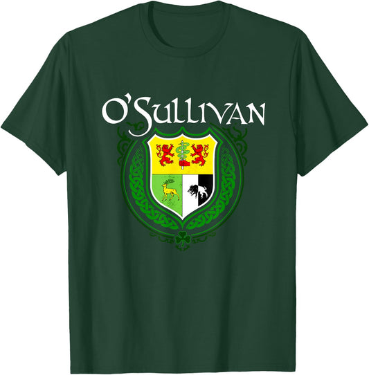 O'Sullivan Surname Irish Clan Tartan Badge Ireland T-Shirt - T-Shirt | Forest