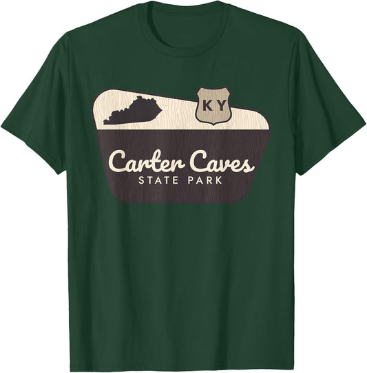 Carter Caves State Park Kentucky Welcome Sign Vacation T-Shirt - T-Shirt | Forest