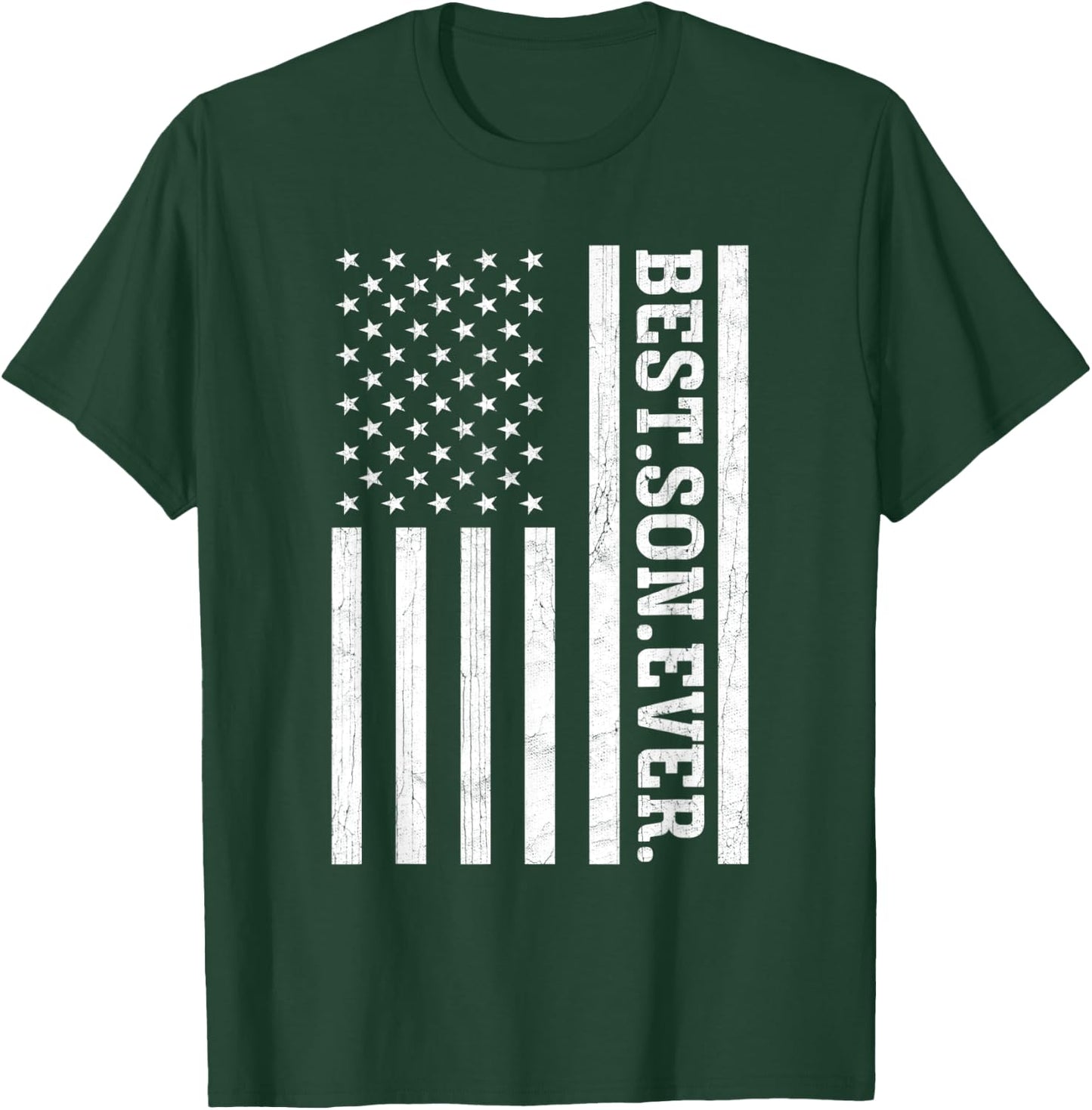 Best Son Ever US American Flag Son Vintage T-Shirt - T-Shirt | Forest