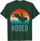 Vintage Rodeo Bull Riding Cowboy Bull Rider Apparel T-Shirt - T-Shirt | Forest