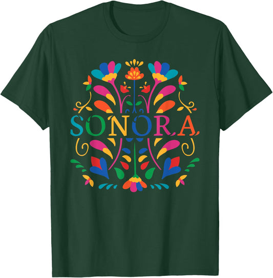Sonora Shirt, Sonora Flower, Sonora Otomi Mexico T-Shirt - T-Shirt | Forest