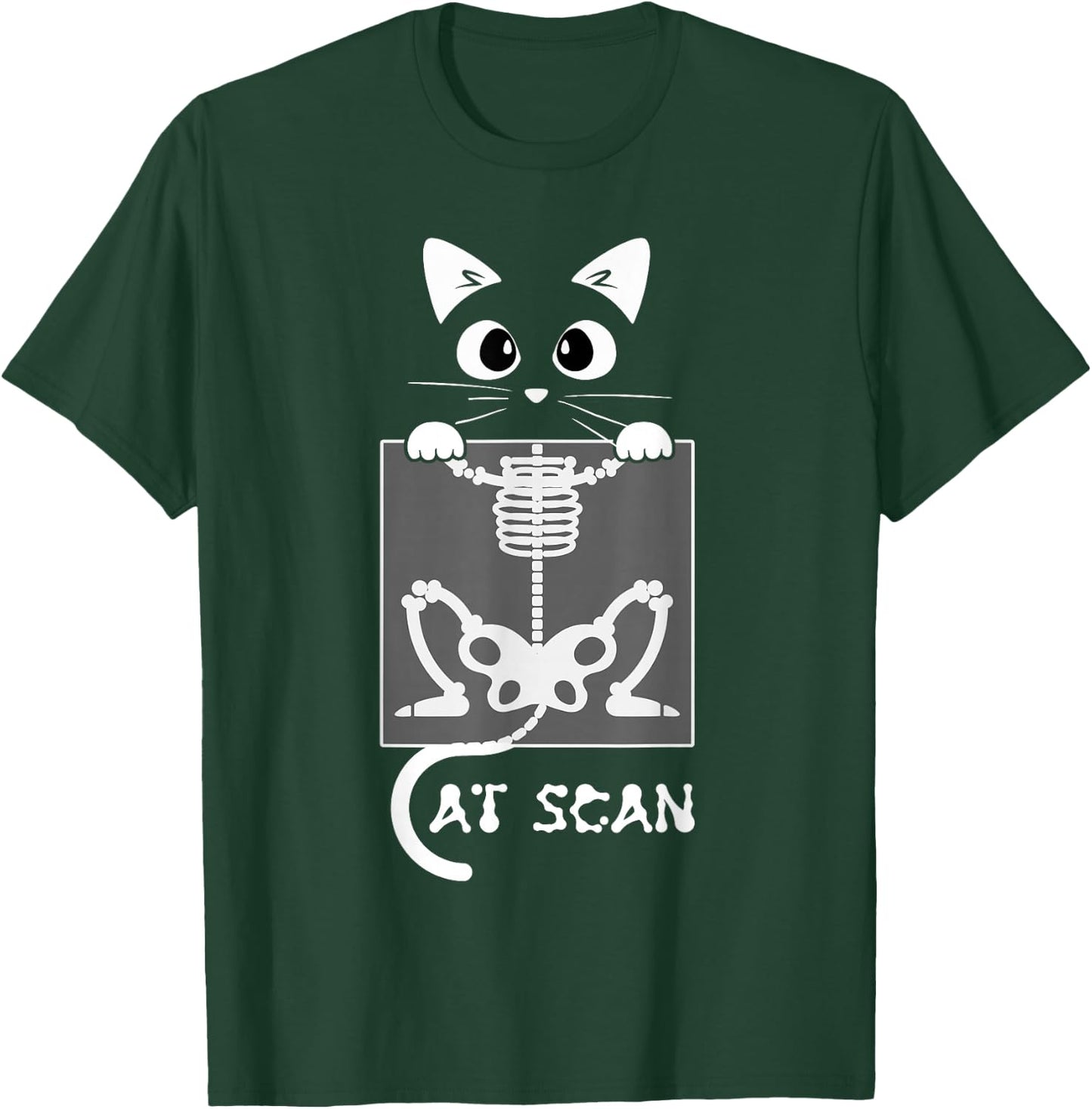 Skeleton Cat Scan Ct Scaning Funny X Ray Pun Meme Rad Tech T-Shirt - T-Shirt | Forest