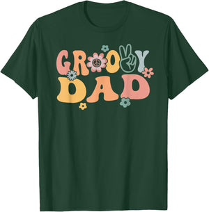 Groovy Dad Retro Father Matching Family 1st Birthday Party T-Shirt - T-Shirt | Forest