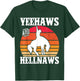Yeehaws And Hellnaws Cowgirl Cowboy Hat Retro Vintage T-Shirt - T-Shirt | Forest