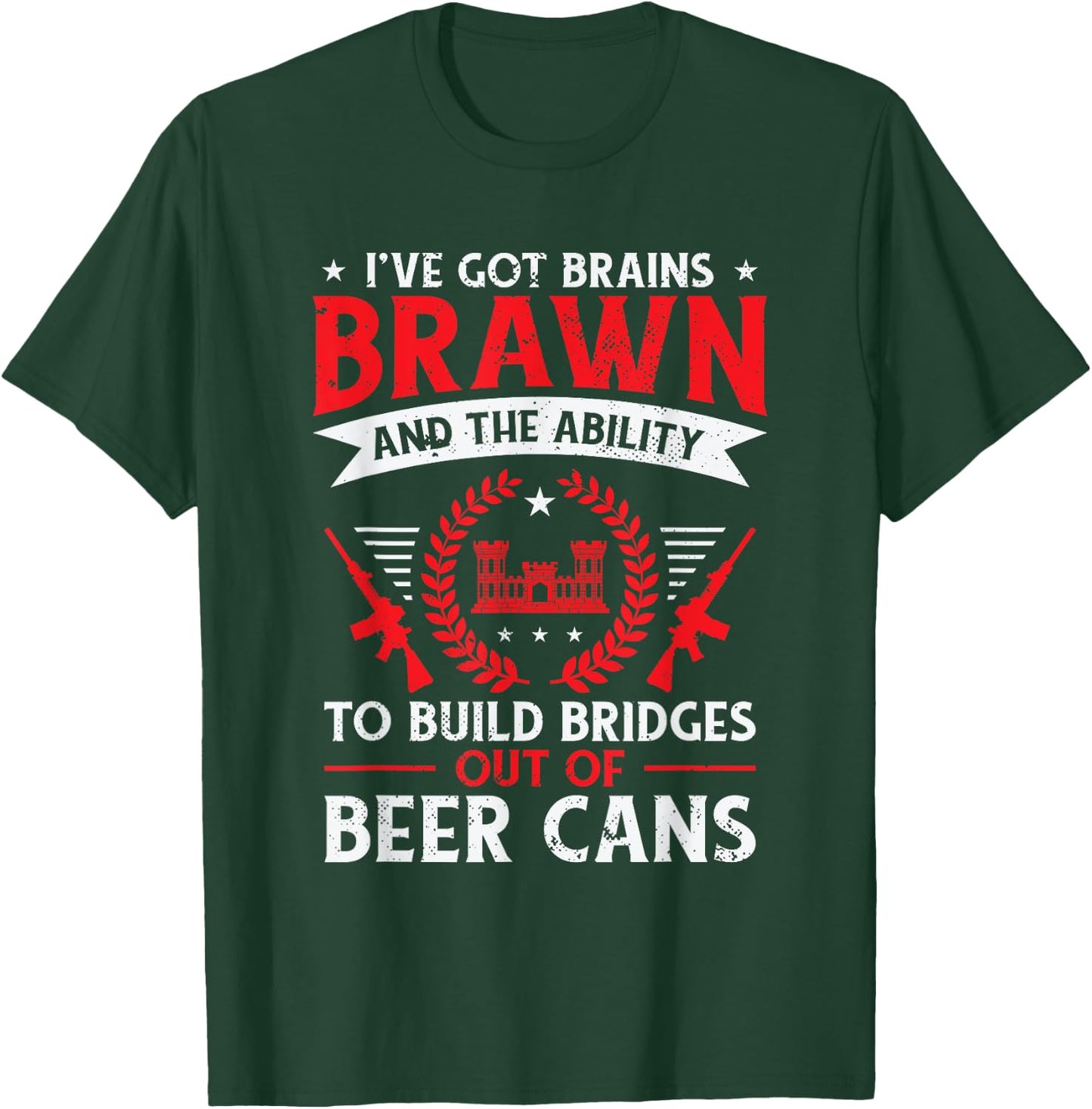 Combat Engineer Engineering Army U.S. Military Army Combat T-Shirt - T-Shirt | Forest