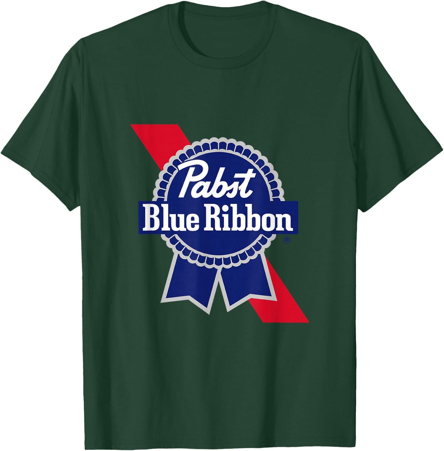 Pabst Crest and Ribbon Licensed Logo T-Shirt - T-Shirt | Forest