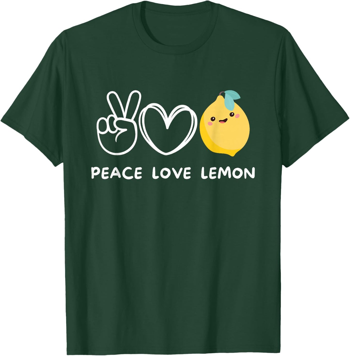 Peace, Love Lemon Retro Lemon Lover Fruit Lover T-Shirt - T-Shirt | Forest