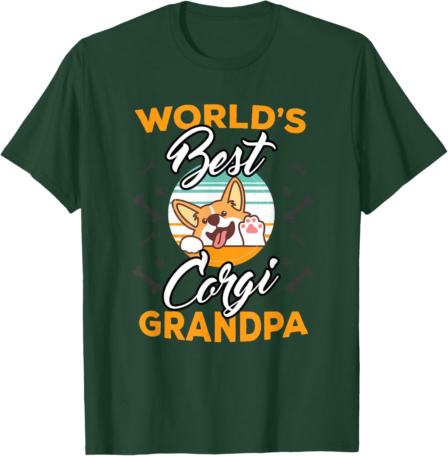 World's best corgi grandpa T-Shirt - T-Shirt | Forest