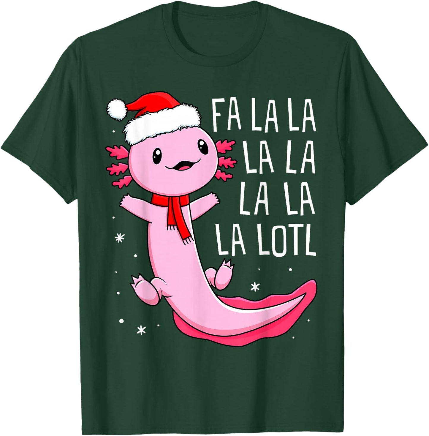 Funny Fa La La Lotl Axolotl Toddler Kids Boys Christmas Xmas T-Shirt - T-Shirt | Forest