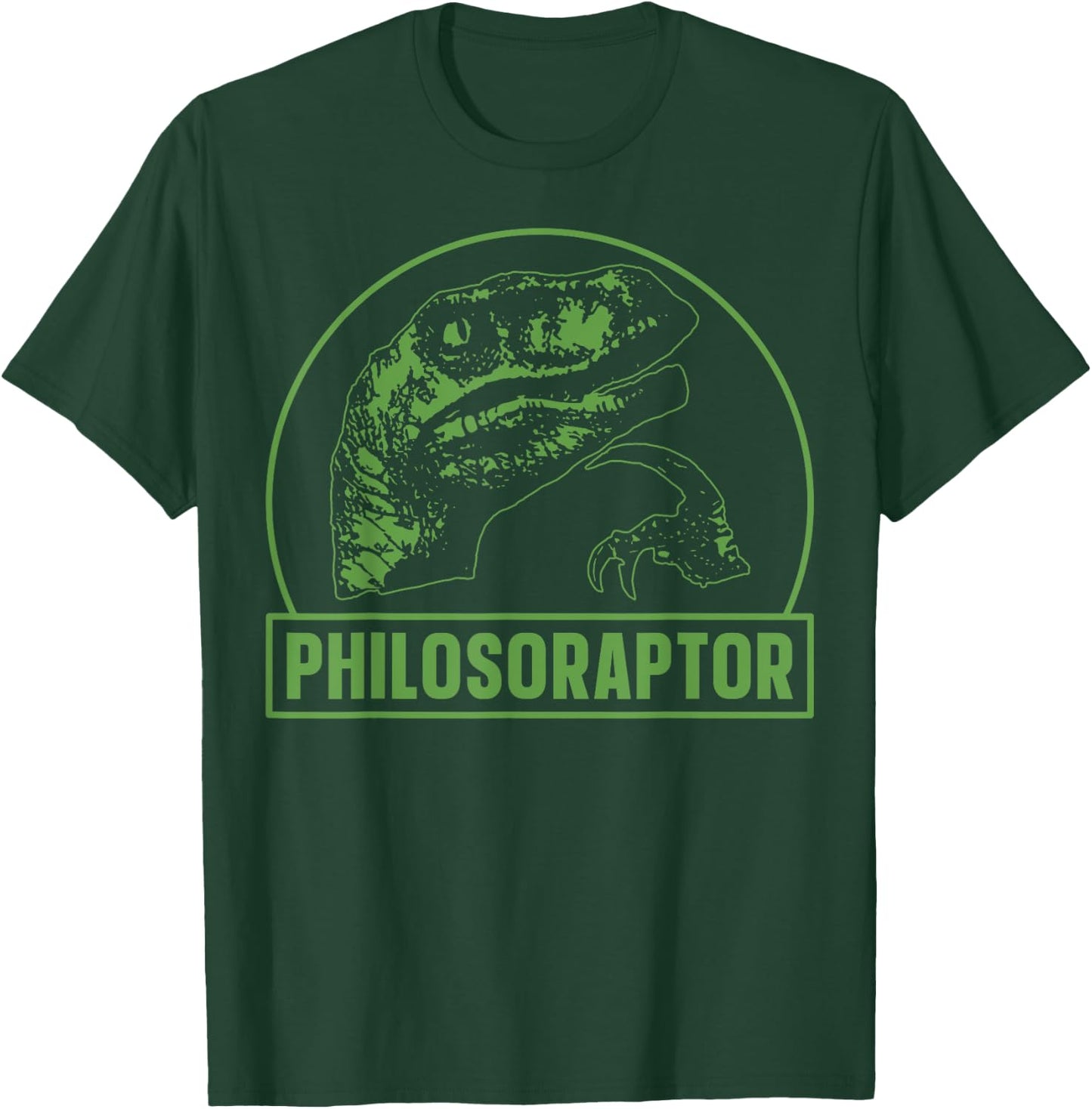 Philosoraptor Funny Philosophy Meme Velociraptor Dinosaur T-Shirt - T-Shirt | Forest