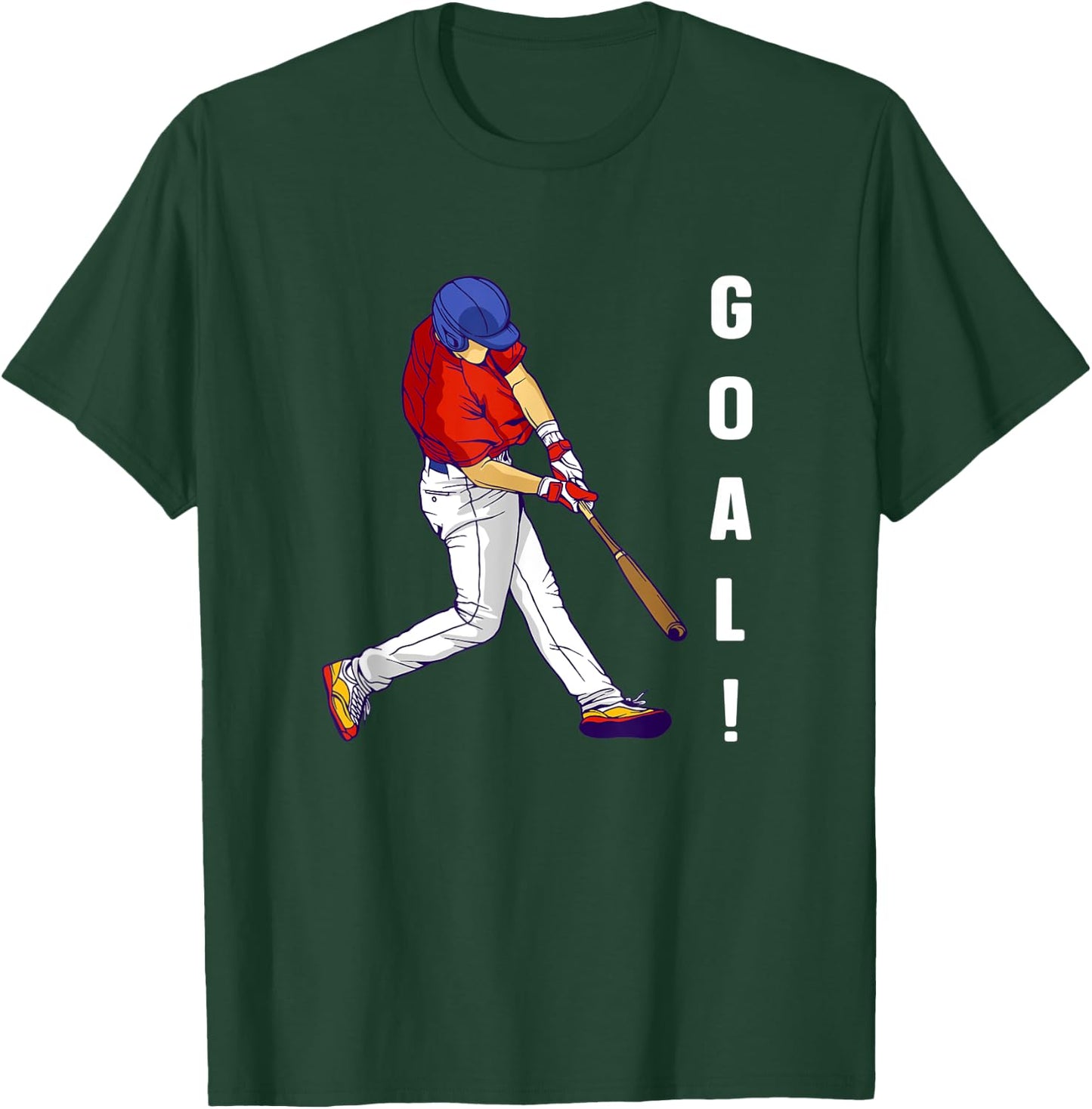 GOAL! Baseball Player Funny Sports Saying Soccer/Hockey T-Shirt - T-Shirt | Forest