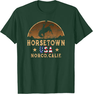 Norco California CA Horsetown USA Rodeo Cowboy T-Shirt - T-Shirt | Forest