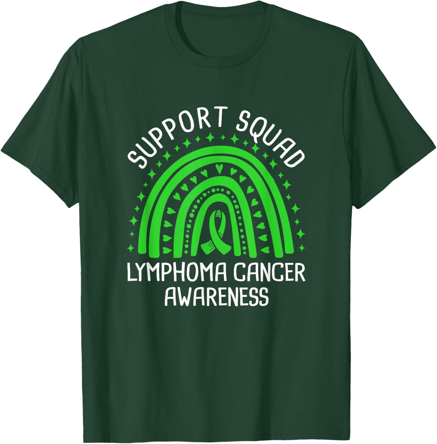 Support Squad Lymphoma Cancer Awareness T-Shirt - T-Shirt | Forest