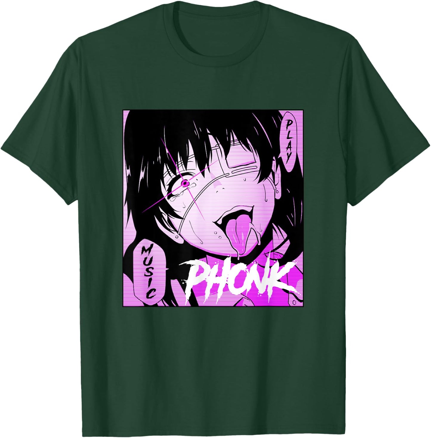 Aggressive Anime phonk apparel T-Shirt - T-Shirt | Forest