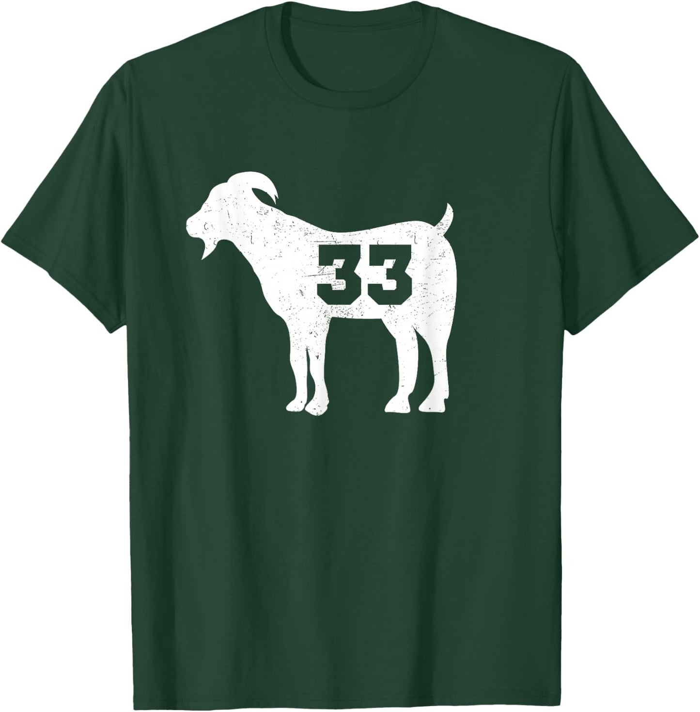 Vintage Distressed GOAT 33 T-Shirt - T-Shirt | Forest