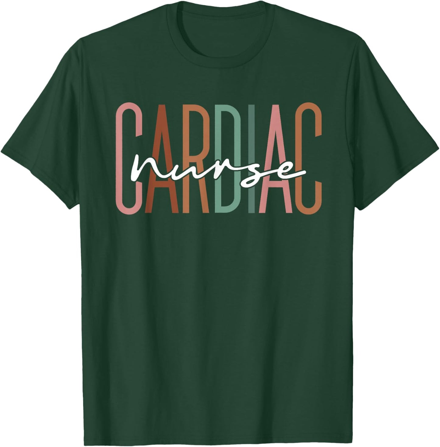 Simple Cicu Cvicu Cardiology Heart Healthcare Cardiac Nurse T-Shirt - T-Shirt | Forest