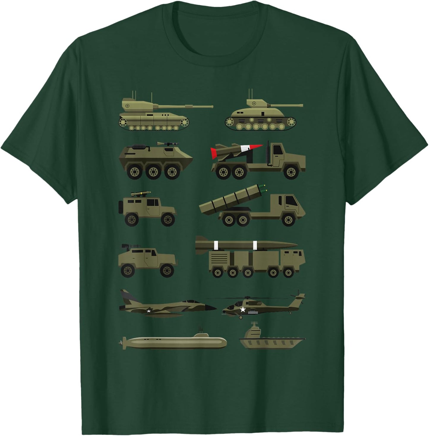 Military vehicles, Military Boy and Girl tank lover T-Shirt - T-Shirt | Forest