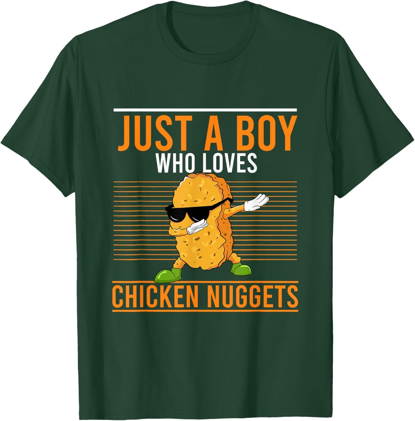 Cool Dabbing Just A Boy Who Loves Chicken Nuggets T-Shirt - T-Shirt | Forest