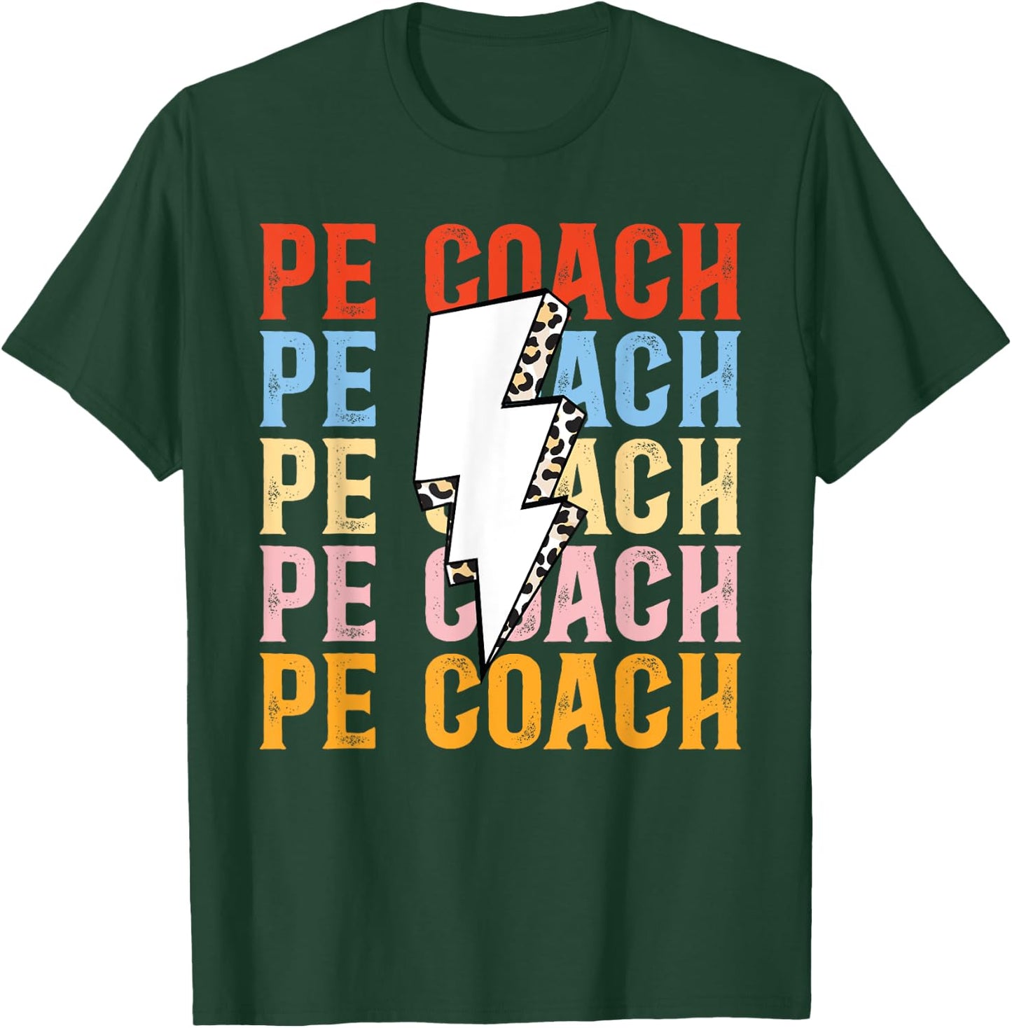 PE Teacher Vintage retro Physical Education Teacher Men Women T-Shirt - T-Shirt | Forest